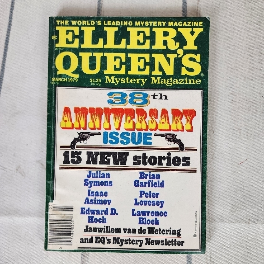 Vintage 70s Ellerly Queen's Mystery Magazine 38th Anniversary Edition Paperback
